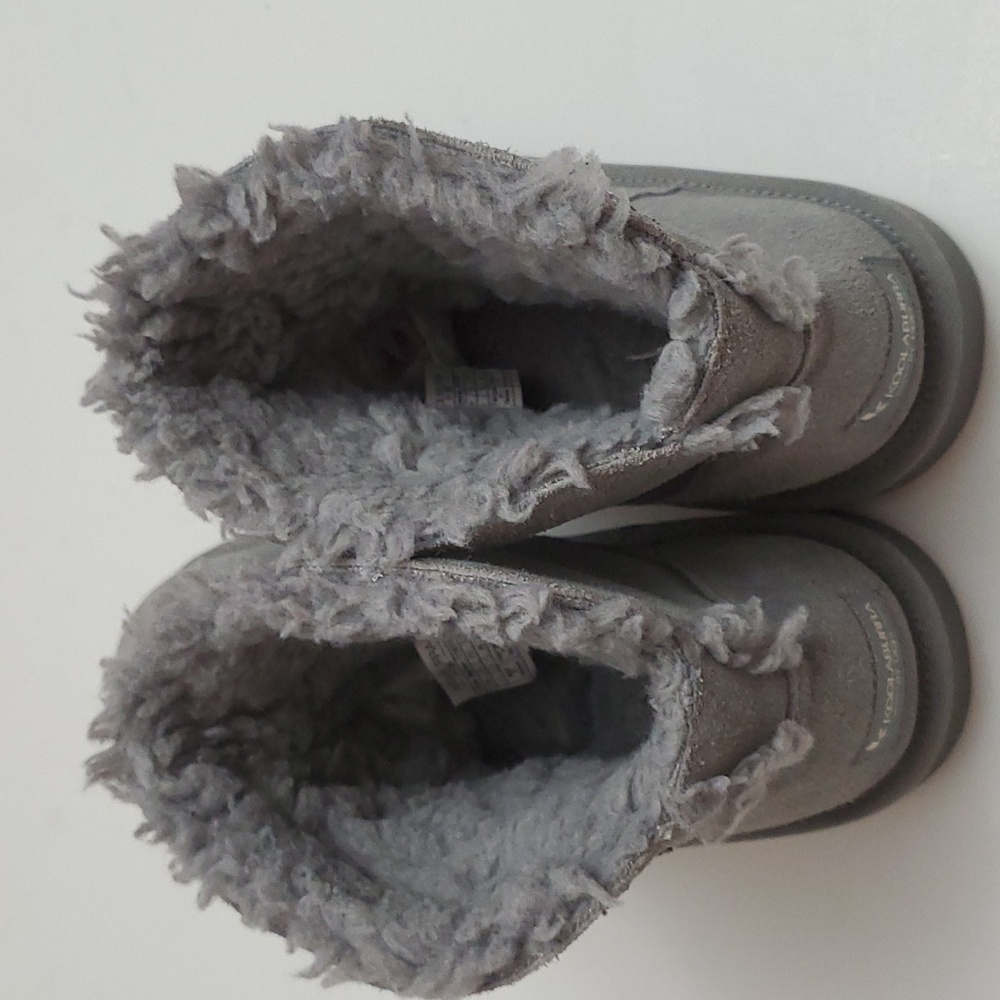 Koolaburra by Ugg Boots Girls Size 4 Gray suede Sparkly Stars - Picture 5 of 13